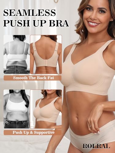 Full Coverage Bras for Women No Underwire Support & Lift Seamless Back Smoothing Comfort Bra4