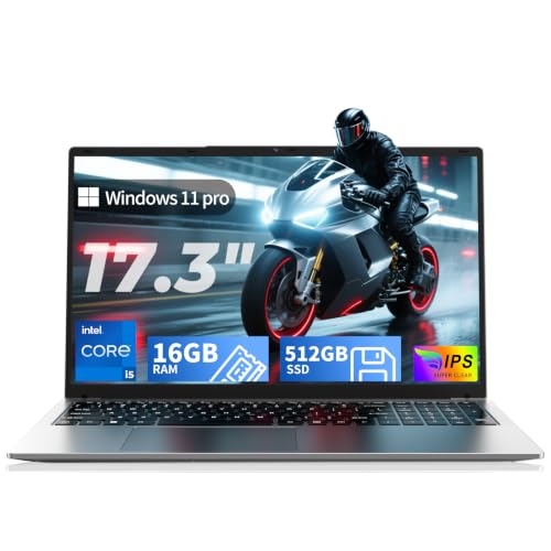 Image of NIAKUN 17.3 inch Gaming Laptop Computer, 16GB RAM 512GB SSD, Core i5-7Y57 | Processor(up to 3.2GHz), Windows 11 Pro, Office 365, for Business and Students, Backlit Keyboard