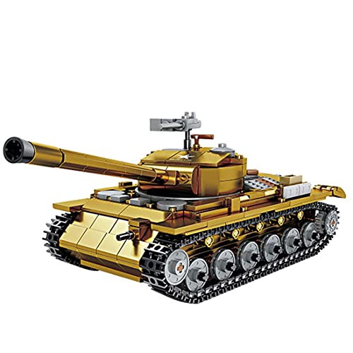 Baustein Panzer Modell, WW2 M26 Medium Panzer Militär Panzer Bauset 567 Klemmbausteine Kompatibel mit Lego Technologie – Bild 3