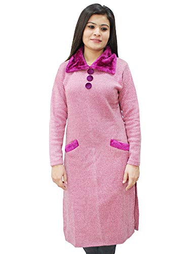 Image of Matelco Women's Wool Straight Kurti for Winters (Ad04Caz45 Black Parent).