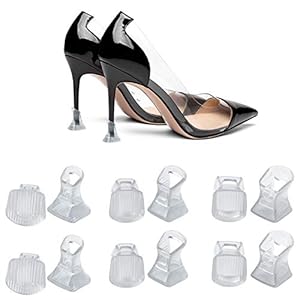 URAQT 6 paar hakbeschermers, hielbeschermers, hielbeschermers, hoge hakbescherming, beschermers, voor schoenen, stiletto, stiletto schoenen