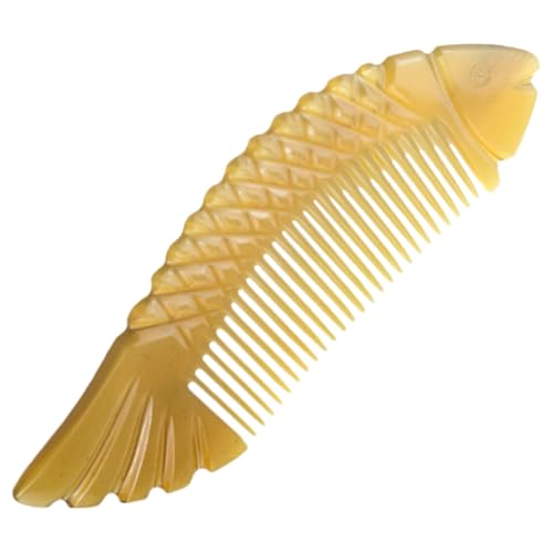 VALICLUD peine de cuerno peine de limpieza del cuero cabelludo peine de masaje Cepillo de masaje para el cabello peine masajeador de cuero cabelludo cuernos Vistoso Color Aleatorio