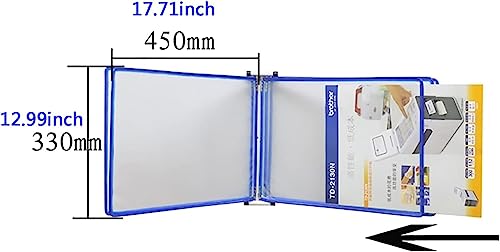 Estante de exhibición montado en la pared para carteles y libros abatibles, organizador transparente para catálogos y exhibiciones de hojas sueltas