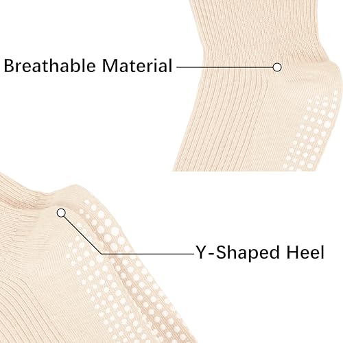 Girls Ruffle Socks - Baby Toddler Non-Slip Socks with Grips - Indoor Soft Cotton Frilly Ankle Sock3