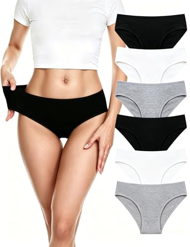 Image of Cotton Underwear for Women - Soft, Breathable, Full Coverage Panties, Tag-Free Comfortable Briefs, Multi-Pack