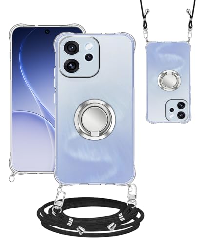 For OPPO Reno15 F �P�[�X �S���� �ی�J�o�[ �ԍڃz���_�[�Ή� YANMONGI �����O�t�� �X�^���h�@�\ �J�o�[ �񂩂� ���|�� �΂߂����P�[�X �G�A�o�b�O �X�}�z�P�[�X �ϏՌ� TPU �o���p�[ �X�N���[�� & �J�����ی� �����h�~ 