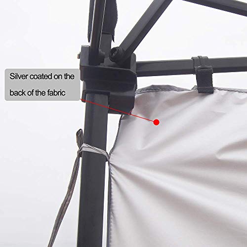 NINAT Canopy Sunwall 3M Sunshade Privacy Panel for Gazebos Tent Waterproof Sun Wall for Straight Leg Gazebos 1 Pack Sidewall Only (Canopy Frame Not Included) Gray Panel Wall - Image 2