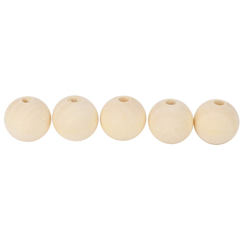 DIY Holzperlen-Set – 100 Stück, 20 Mm, Mit Elastischer Schnur, Perfekt Für Schmuck, Armbänder & Deko