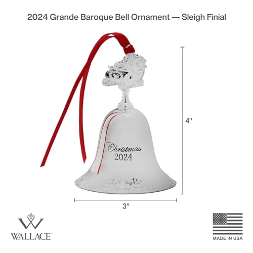 Wallace 2024 versilberte Grande Barockglocke Ornament 30. Auflage – Ansicht 2