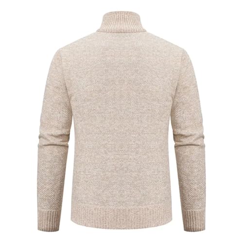 Men's Cardigan Sweater Casual Sports Solid Color Stand Collar Sweater Zipper Cardigan3