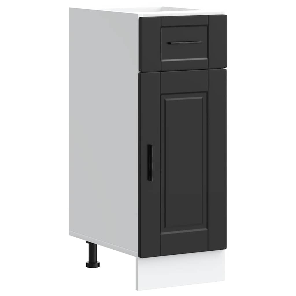 vidaXL Armoire de Cuisine Porto Noir Bois d ingénierie
