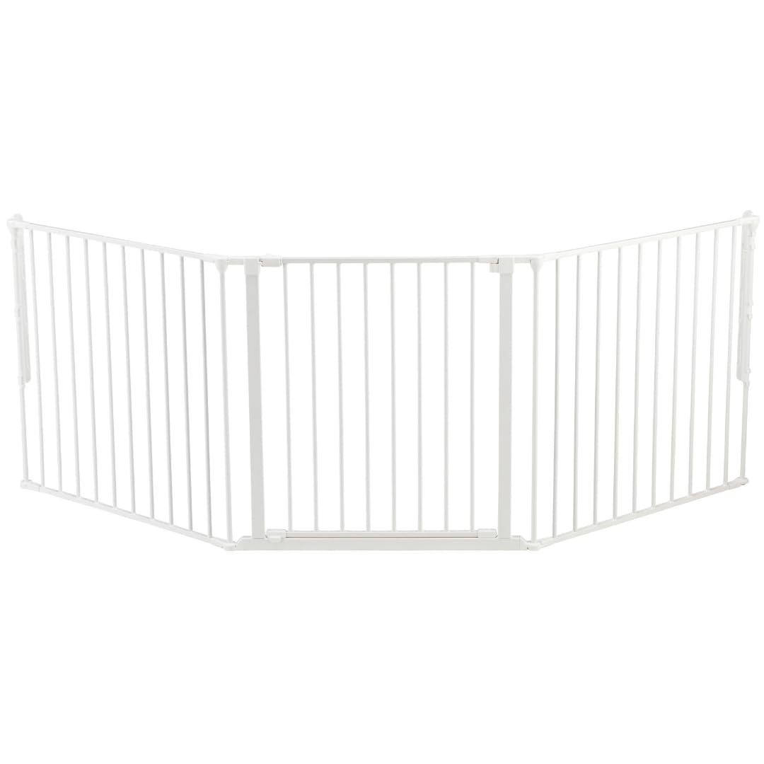 BabyDan Flex L, 90-223 cm, Treppenschutzgitter/Raumteiler, Weiß, Hergestellt in Dänemark - Schutzgitter/Sicherheitsgitter (Haustiergitter/Hundegitter/Hundelaufstall)