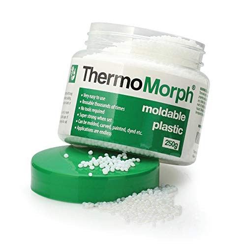 ThermoMorph Moldable Plastic Pellets - Reusable, Reheatable, Heat Pliable Thermal Molding Beads, Great for Sculpting & Crafting, Perfect for Cosplay Fake Teeth & Sharp Fangs - 8.8 oz (250g)