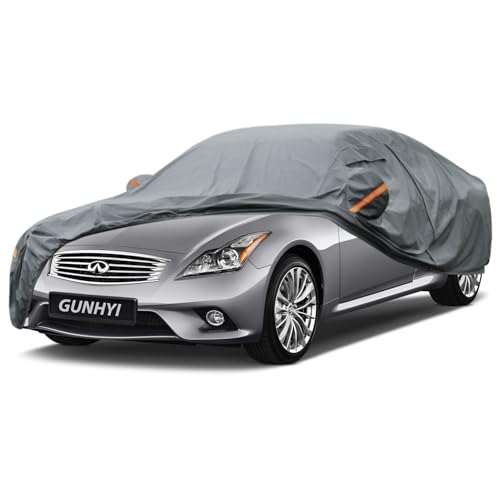 Image of GUNHYI Premium Car Cover Custom Fit Infiniti G-Series G35 /G37 /G25(2005-2015), 16 Layers Heavy Duty Car Cover Waterproof All Weather with Zipper Door for Sun Rain Snow Dust Uv Protection