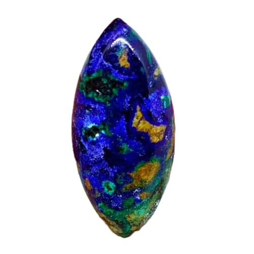 Azurite naturelle cabochon marquise 34x15mm pour bague et collier bricolage