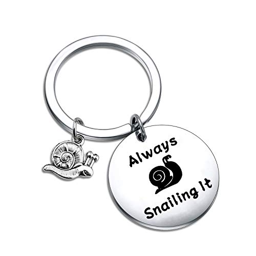 Snail Jewelry Always Snailing It Keychain Slow Down Gift Snail