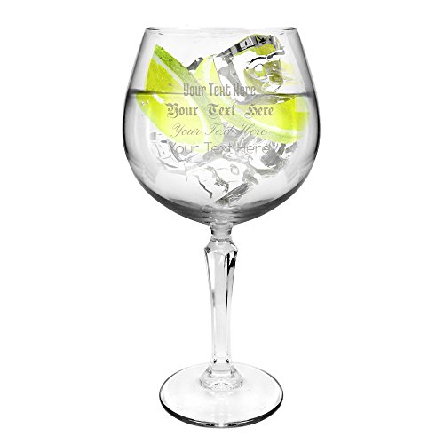 Ginsanity Speakeasy Coupe de Verres Personnalisés Gravé Gin & Tonic Ballon Cocktail/Lunettes dans Une Boîte Cadeau [585ml] Cover