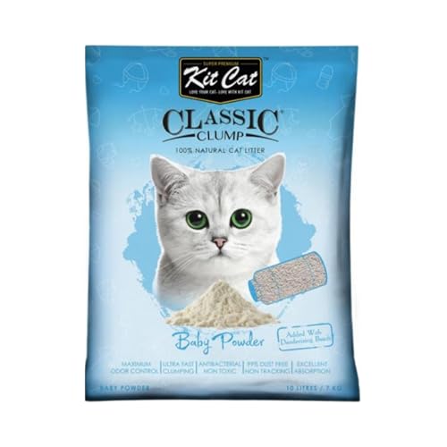 Kit Cat Litter Classic Clump Apple Scent 10L - Baby Powder