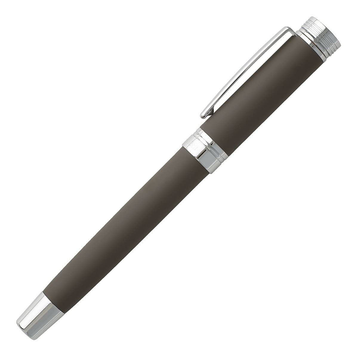 Cerruti 1881 Zoom Füllfederhalter aus Messing in der Farbe Silber-Schwarz, Länge: 14cm, NSG9142X