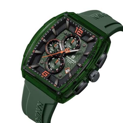 Image of NAVIFORCE NF6101 Multifunctional Chronograph dial with Silicon Strap Analog Watch