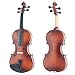 Mendini by Cecilio 14-Inch Solid Wood Violin for Adults & Beginners Students, Hand-Carved Violin with Case, Bow, Rosin, Bridge and Strings (Satin Antique)
