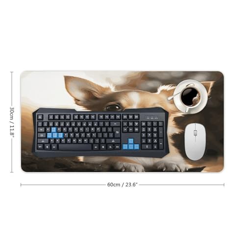 Cute Chihuahua Desk Mat Non-Slip Large Mouse Pad miniatura 2