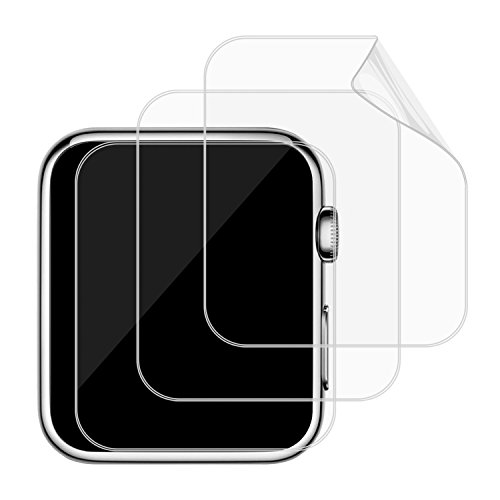 Apple Watch 42mm Smart Watch Screen Protector,Servors 9H Hardness, Anti-Scratch, Anti-Fingerprint, Bubble Free[Only Covers the Flat Area]Screen Protector for Apple Watch 42mm [2-Pack]