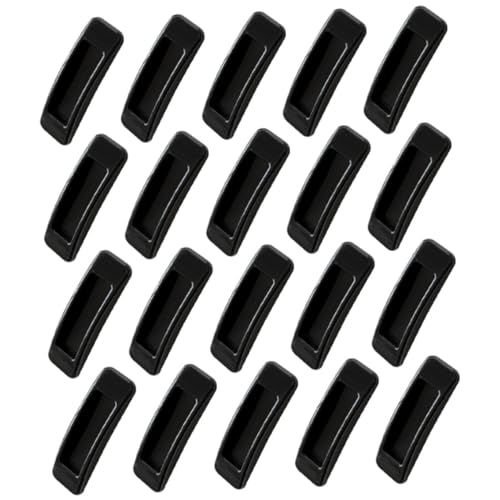 ASAKKURA 20個 粘着式引き戸取っ手 長方形スライドドアハンドル キャビネット 引き出し用 滑り止め加工 耐久性と人間工学設計による簡単開閉