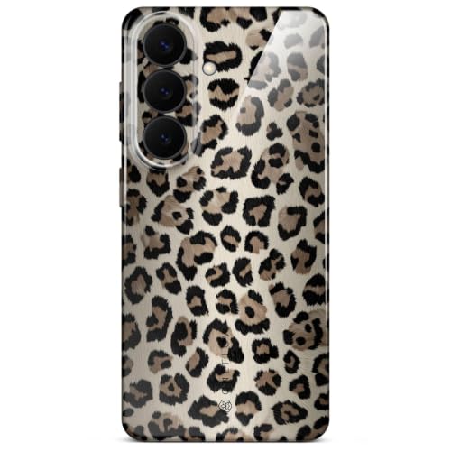 Coque Samsung S26 Plus protège objectif photo motif léopard doré