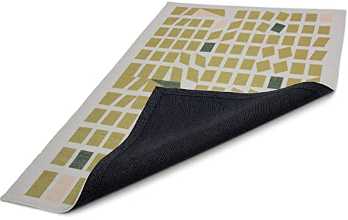 Image of Printed Rug Soft Floor Carpets with Anti Slip Backing for Living Room | Bedroom | Kids Room (Grey Green, 5x7 Feet)