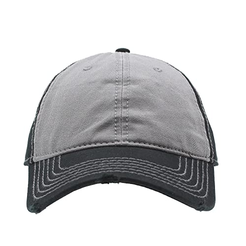 Image of Classic Washed Cotton Baseball Cap - Vintage Adjustable Dad Hat, Curved Bill for Men Women, Outdoor Everyday Wear