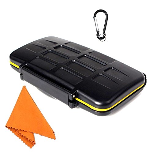 TKDY Micro SD Card Holder, 24 Slots Water-Resistant Anti-Shock Memory Card Wallet for 12 SDHC SDXC Cards and 12 TF Micro SD Cards.