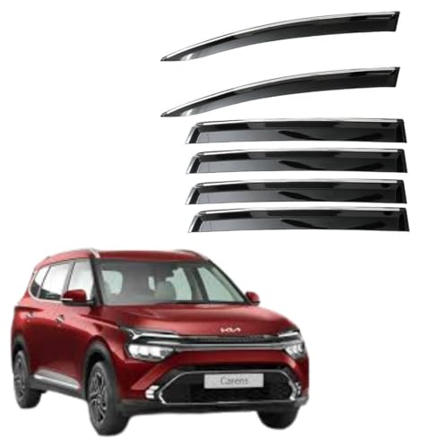 Image of CAR SAAZ Unbreakable Door Visor for CARENS (Set of 6Pcs)