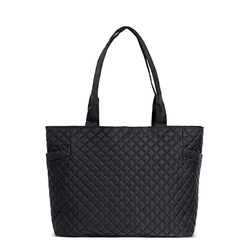 Tote Bag For Women, Lightweight Puffy Tote Bag with Compartments Quilted Shoulder Bag