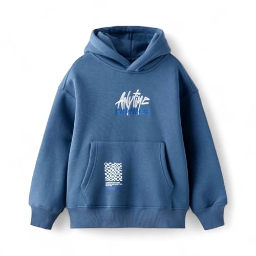 Image of Alan Jones Clothing Cotton Blend Printed Hoodies For Boys
