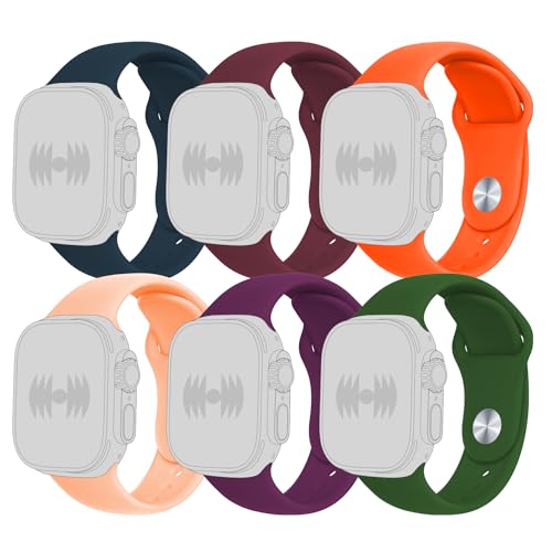 Image of MINX Smart Watch Strap Compatible for Apple Watch Band 38mm / 40mm / 41mm / 42mm / 44mm / 45mm / 49mm Series 9 /8 / 7 /6 / 5 /4 / 3 /2 / 1 SE Soft Silicone (Combo Packs)