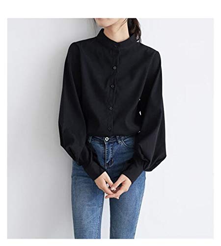 CHENGTAO Big Lantern Sleeve Bluses Donne Autunno