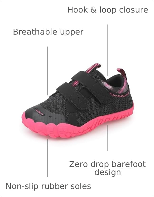 Image of KUBUA Barefoot Shoes for Kids Boys Girls Wide Toe Box Zero Drop Sneakers | Minimalist Lightweight, Breathable, Comfortable, Easy On /Off, Hiking, Tennis, Walk, Daily Wear, Toddler, Little Kid, Big Kid