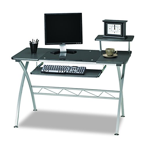 Mayline Computer Desk, Anthracite/Metallic Gray Frame