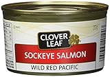 Clover Leaf Sockeye Salmon Wild Red Pacific - 213g, 24 Count - Canned Fish - High In Protein, Rich Vitamin D, Contains Omega-3 And Calcium - MSC Certified Sustainable Fisheries