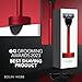 Bolin Webb Generation Razor and Stand in Red. Fitted with Gillette Fusion5 Blade. Luxury Razor for Men.