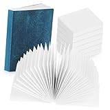 COOLHIYA 50 Pcs Miniature Blank Books Tiny Dollhouse Notebooks Small Sturdy Notepads for Doll House Decor Mini Writing Pads with Coated Paper Miniature Model