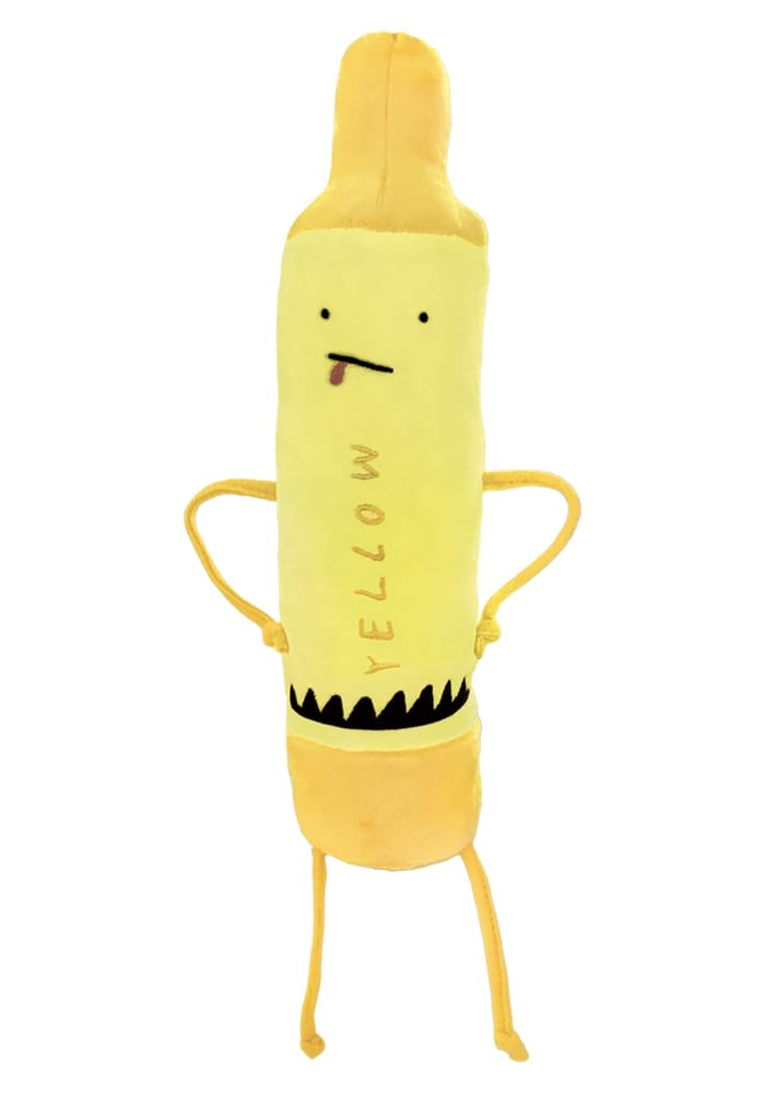 MerryMakers The Day the Crayons Quit Yellow Plush, 12-Inch, based on the books by Drew Daywalt and Oliver Jeffers