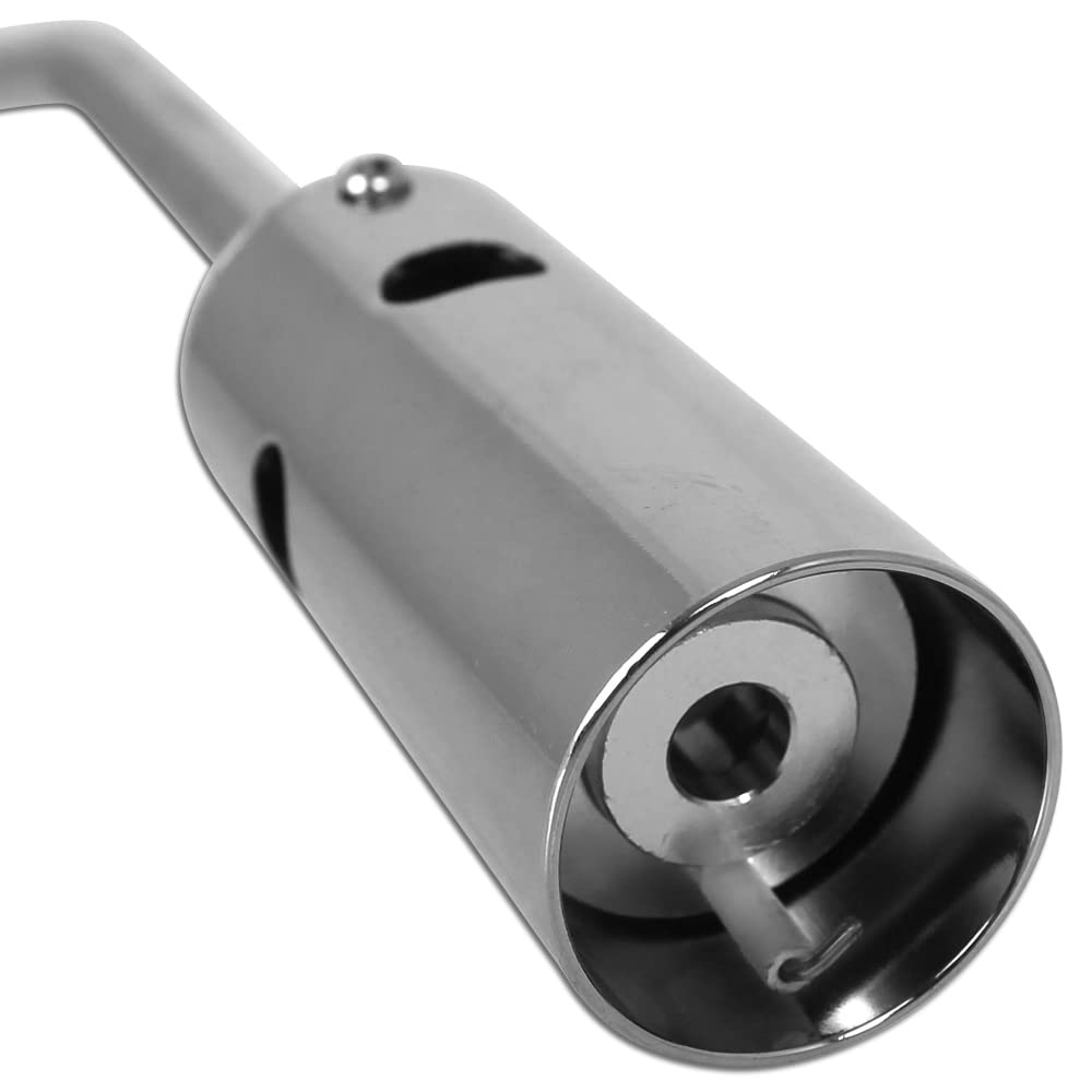Bahama Bruciatore per erbacce con accensione piezoelettrica con 4 cartucce di gas, diserbanti, bruciatore a gas, argento, 80 cm