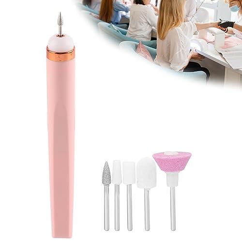 Kit de broca elétrica para unhas, kit de manicure sem fio recarregável, polidor portátil de unhas co