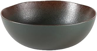 Bloomhouse - Two Time Oprah's Favorite Things Winner - Palermo Sun 2 Piece Serving Bowl and Oval Platter Stoneware Reactive Glaze Serveware Set - Agave Blue