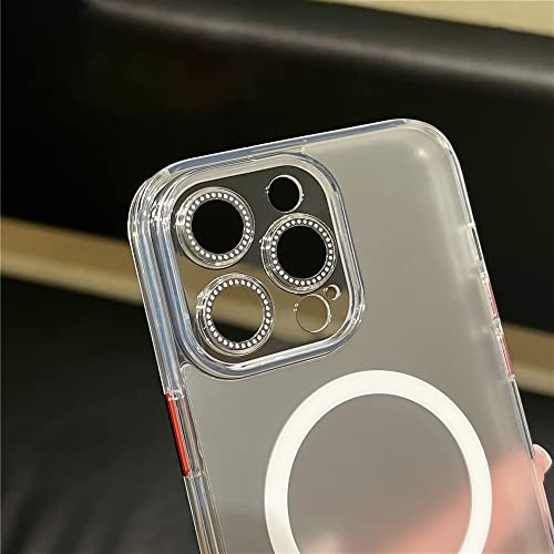 Coque transparente mate iPhone 14 Pro magnétique avec protection caméra rigide