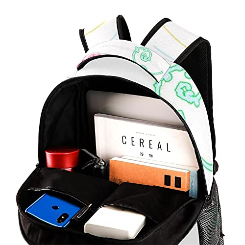 Sac à dos pour femme multicolore grand format style décontracté