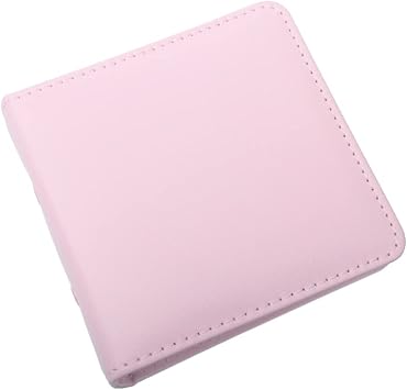 Mini Photo Album, Pink Photo Card Holder, 3-Ring PU Leather Kpop Photocards, 40 Pockets Photo Film Album for Fujifilm Instax Mini, Polaroid Film, Kpop Photocards Pink