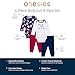 Onesies Brand Baby Unisex 4-Piece Set Onesies Bodysuits and Pants, Best Popcorn Day, 12 Months